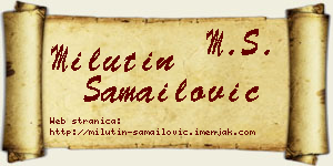 Milutin Samailović vizit kartica